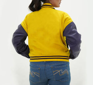 Chaquetas Universitarias de Manga Larga de Moda, Chaqueta de Lana para Mujer, Chaqueta Universitaria Personalizada, Cortavientos, Corte Regular para Mujer - Product Image 2