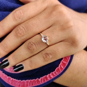 925 argent Sterling mariage bague de mariée Unique Rose coupe Moissanite Solitaire pavé ensemble Style classique fêtes d'anniversaire - Product Image 6