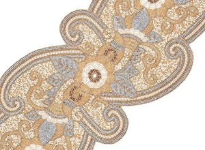 Christmas Decorative and Leaves Design Beaded <b>Runner</b> Placemat <b>Dining</b> <b>Table</b> Fancy Mat Handmade Decorative <b>Runners</b> for Wedding - Product Image 3