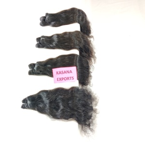 Vente en gros d'extensions de cheveux humains naturels indiens 100% Remy cuticules alignées non transformées - Product Image 2
