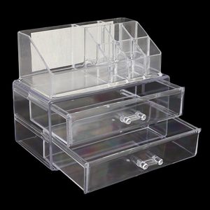 Acrylic Cosmetic <b>Makeup</b> Organizer Storage <b>Box</b> - White - Product Image 3