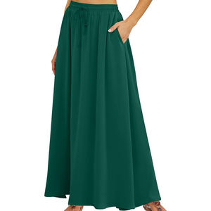 กระโปรงยาวเอวสูงสำหรับผู้หญิงกระโปรงลำลองพิมพ์ลายโลโก้ออกแบบใหม่ใส่สบาย - Product Image 5