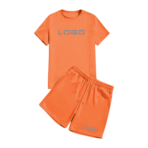 Ensembles de shorts et de t-shirts en coton pour hommes avec logo personnalisé d'été de haute qualité Ensemble de jogging deux pièces Ensemble de shorts pour hommes - Product Image 2