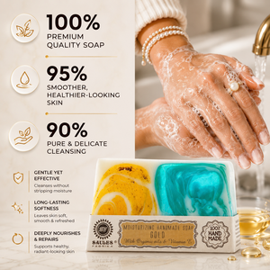 Premium Gold Handmade Gift <b>Soap</b> Luxury Natural Artisan Bath Bar Moisturizing Skin Care <b>Soap</b> Handmade in Europe - Product Image 2
