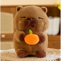 Peluche Capybara Orange de 8 Pouces avec Rembourrage en Coton PP 144g Fabriquée dans Ma Boutique pour les Enfants de 8 à 13 Ans Unisexe