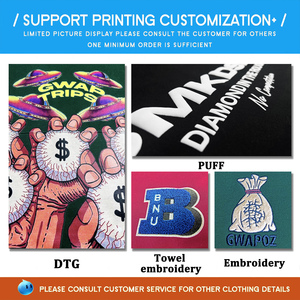 Vente en gros de sweats à capuche pour hommes, avec impression de broderie, mode de haute qualité, sans ficelle, sweats à capuche surdimensionnés lourds avec logo personnalisé - Product Image 6