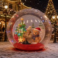 Globe de neige gonflable géant en PVC personnalisé pour cabine photo, design étanche pour événements de fin d'année, centres commerciaux, extérieur