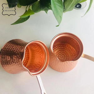 Cafetera turca ecológica, tetera hecha a mano de excelente calidad, tetera turca de Metal elegante de forma redonda de excelente calidad - Product Image 5