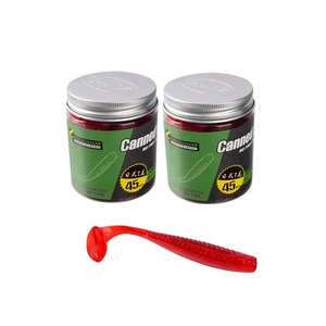 Meilleure qualité ver leurre 3 couleurs 45 pièces/boîte 60mm 1.6g artificiel T queue leurres souples ver souple en plastique leurres de pêche - Product Image 2