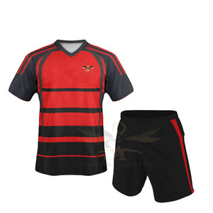 Nouvelle conception, ensembles d'uniformes de rugby pour hommes adultes de haute qualité, personnalisables, séchage rapide, respirants, écologiques, 100% polyester, vente en gros - Product Image 1