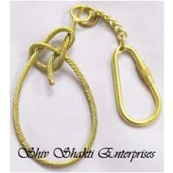 Porte-clés en laiton nautique au design unique Sac de vélo Porte-clés Pièce maîtresse décorative avec nœuds Meilleur cadeau d'anniversaire - Product Image 3