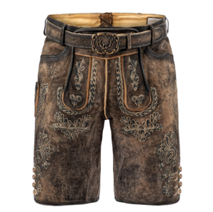 Custom Men's Bavarian Lederhosen Venta al por mayor de cuero genuino alemán Lederhosen para hombres - Product Image 1