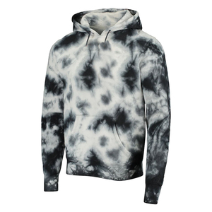 Sudadera con capucha acolchada para hombre al por mayor, Jersey de invierno cómodo con estampado teñido anudado y Cuello acolchado y logotipo personalizado de secado rápido - Product Image 4
