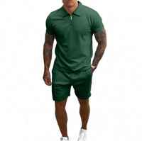 Conjunto de Camiseta y Pantalones Cortos Deportivos para Hombre, 100% Algodón, Bordado Personalizado, de Secado Rápido, Transpirables, Esenciales para el Verano