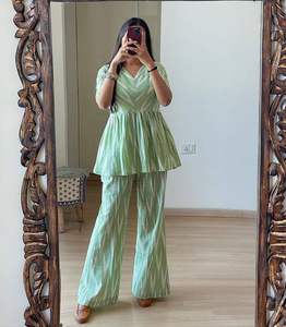 Nuevo diseñador Party Wear Heavy Cotton Digital Printed Top-Pant Personalizable Casual Wear Pant With Top, Traditional Indian Outfit - Product Image 2