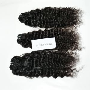 Extensiones de Cabello Humano Indio 100% Natural, Color Negro Rizado, Cutícula Alineada, Ondulado Profundo Suelto, Doble Trama a Máquina - Product Image 5