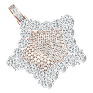 จี้925สุดหรูสีเงินสเตอร์ลิงฮิปฮอปสำหรับผู้ชายปรับแต่งรูปดาว VVS Moissanite จี้เพชรเครื่องประดับที่ประณีต - Product Image 3