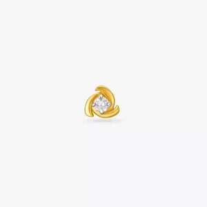 Or jaune rond Moissanite diamants épingle à nez pour les femmes nouveau Design certifié diamant en gros tendance Piercing bijoux - Product Image 5