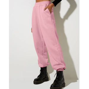 Pantalones de chándal de cintura alta personalizados para mujer, pantalones de chándal con patrón sólido de otoño, pantalones holgados de cintura elástica para entrenamientos activos - Product Image 2