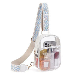 Sac à bandoulière de sport unisexe en PVC à séchage rapide Sac à bandoulière imperméable avec logo personnalisé sur la poitrine Sacs de messager décontracté Design transparent - Product Image 1