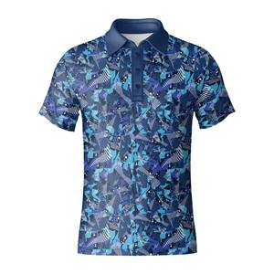 Polo de golf pour hommes sur mesure tissu extensible en polyester respirant pour uniformes d'entreprise et d'équipe - Product Image 4