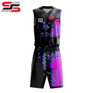 Maillots de basket-ball de qualité supérieure en gros, ensembles de basket-ball imprimés par sublimation, uniformes de basket-ball personnalisés OEM pour hommes - Product Image 3