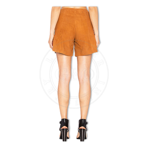 Genuine Suede Leather New Arrival Season Sheep Skin <b>Shorts</b> For <b>Women</b> - Product Image 2