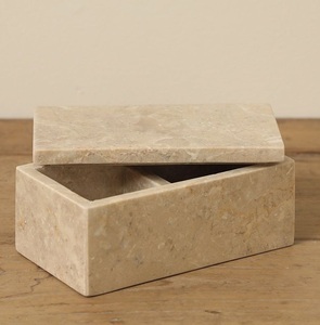 Boîte à pain en marbre de luxe avec couvercle en bois, organisateur de rangement de cuisine moderne fait à la main, boîte à pain en pierre de qualité supérieure, vente chaude BEST - Product Image 2