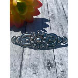 Barrette à cheveux élégante vintage pour filles Alex Sanchez, en alliage d'argent sterling, pince à cheveux pour fête, Noël, personnalisable, emballage cartonné - Product Image 1