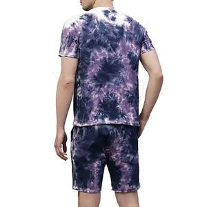 Haute qualité 100% coton léger hommes Shorts ensemble respirant cravate teinture impression Street Wear hiver couleurs personnalisées Logo - Product Image 2