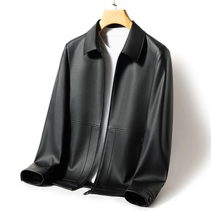 Chaqueta de Moto de ante de imitación de otoño para mujer, chaquetas cortas con cremallera de manga larga a la moda, Color sólido, marrón, informal, para mujer, chaquetas de lana - Product Image 5