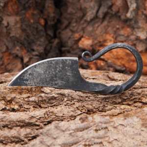 Cuchillo de Caza Hecho a Mano con Hoja de Acero al Carbono y Mango de Acero al Carbono con Funda de Cuero, Cuchillo para Exteriores - Product Image 3