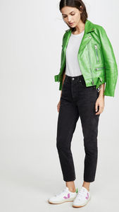 Chaqueta de Motociclista de Cuero Genuino para Mujer, Invierno 2025, Nueva Moda, Forro de Satén, Forro de Nailon, Personalizada, Venta al por Mayor - Product Image 4