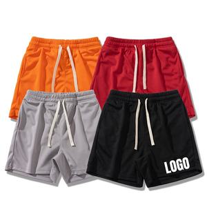 Pantalones deportivos de entrenamiento de estilo americano de diseño personalizado, pantalones cortos de malla de gimnasio hasta la rodilla de 5 pulgadas, pantalones cortos de baloncesto en blanco, envío DDP - Product Image 1