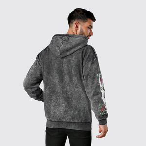 400 GSM vente en gros personnalisé lavage à l'acide sweats à capuche hommes vêtements de rue surdimensionné lavé à l'acide sweat à capuche pour l'hiver - Product Image 4