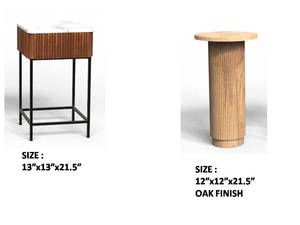 Ensemble de mobilier de salon en bois avec tables d'appoint et d'appoint en métal Différentes tailles Finitions Designs & Colors All in One Store - Product Image 3