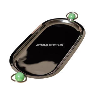 Bandeja de chocolate de diseñador hecha a mano de calidad superior Bandeja de acero de metal elegante y decorativa con estilo clásico - Product Image 6