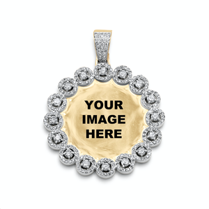 Última joyería de Hip Hop para hombre Iced Out Custom Pendant 10Kt oro blanco Moissanite Round Diamond Memory Photo Pendant - Product Image 2