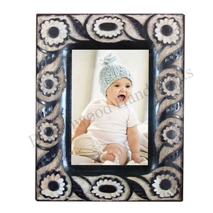 Beautifully Hand Carved Solid Mango Wood Photo <b>Frame</b> A4 <b>A3</b> A2 Sizes Competitive Price Indian Manufacture for Wholesale Buyers - Product Image 5