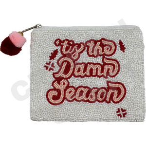 C'est la sacrée saison Portefeuille de pochette à monnaie perlée personnalisé Belle porte-monnaie avec accessoires à la mode - Product Image 1
