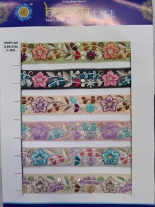 Encaje bordado floral negro elegante con detalles intrincados, perfecto para crear vestidos de novia sofisticados, ropa de noche - Product Image 2