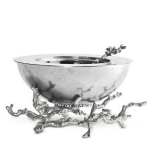 Seau à vin et à glace en métal de qualité supérieure plaqué or des plus exigeants avec poignées design en corne - Product Image 2