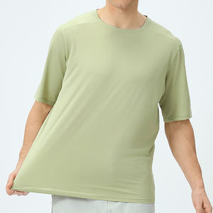 Outdoor Yellow Summer Color 100% <b>Polyester</b> Plain <b>Tshirt</b> for Printing <b>Tshirts</b> Wholesale Men's <b>Tshirt</b> - Product Image 4