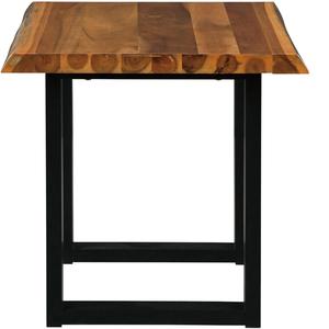 Table d'appoint moderne en fer fabriquée à la main avec plateau en bois fini bicolore pour la décoration du salon - Product Image 6