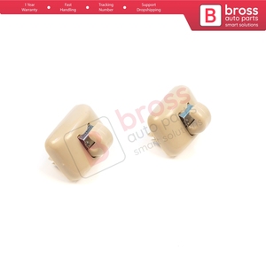 BDP1657-1 2 Piezas Ganchos para Visera Parasol Color Beige para A1 A3 A4 B7 B8 B9 A5 A6 C6 Q2 Q3 Q5 TT Exeo - Product Image 4