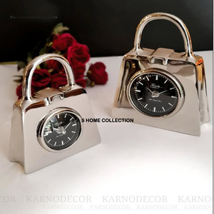 Metal Luxury Look Table <b>Clock</b> <b>Gold</b> Plated New Style Desk <b>Clock</b> Bedside Display Easy Portable Tableware <b>Clock</b> With Base - Product Image 5