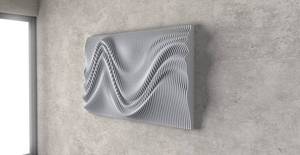 Parametric Wavy Wooden <b>Wall</b> Mounted <b>Shelf</b> Unique Art Deco Design Hanging Contemporary <b>Wall</b> Piece <b>for</b> Birthday Occasions - Product Image 3