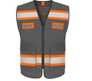 OEM Service de sécurité haute visibilité gilet réfléchissant fermeture éclair avant tactique multifonctionnel sécurité Hi Viz gilet - Product Image 5