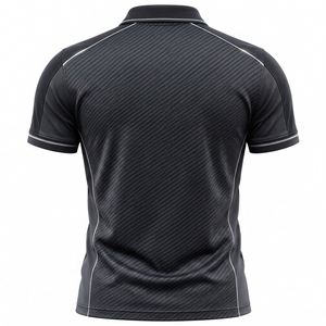 Polo de performance personnalisé pour homme en fibre de carbone – Uniforme d'entreprise haut de gamme pour le golf et le tennis, anti-humidité, OEM ODM - Product Image 2
