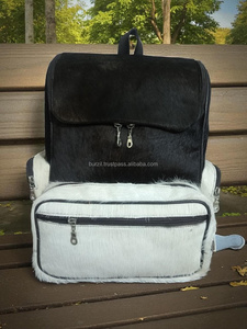 Stylish Hair On Leather <b>Backpack</b> Handmade Cowhide Fur Bag Travel School <b>Backpack</b> Luxury Fashion Bag for Women Men LHBP-0059 - Product Image 6